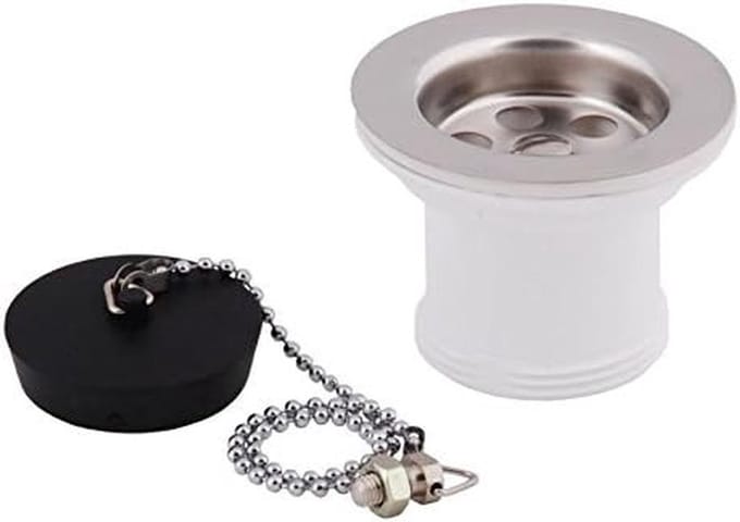 RVS Keukenspoelbak Zeefmand met 1 1/2 inch Stop