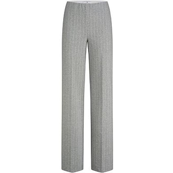 Wide Fit-jersey broek Van Peter Hahn grijs