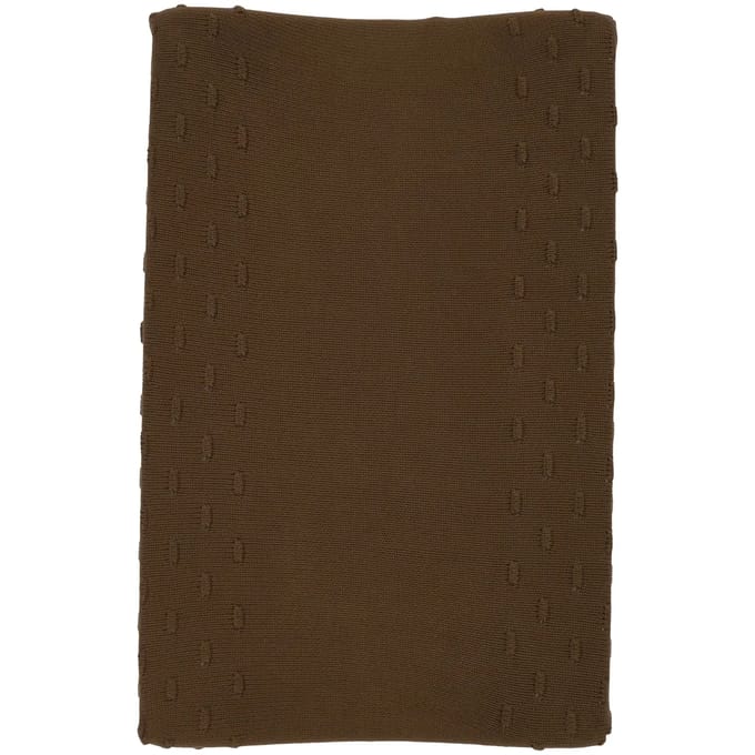 Meyco Baby Knots aankleedkussenhoes - chocolate - 50x70cm