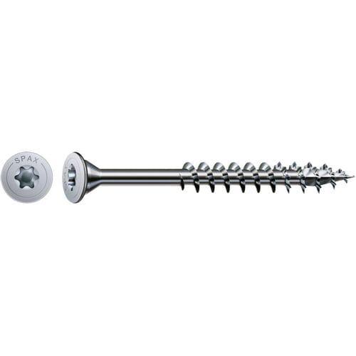 SPAX Tellerkopfschraube flach 5,0 x 77 mm 150 Stk. ( 0251010500775 ) Teilgewinde Torx T-STAR plus T20 4Cut WIROX