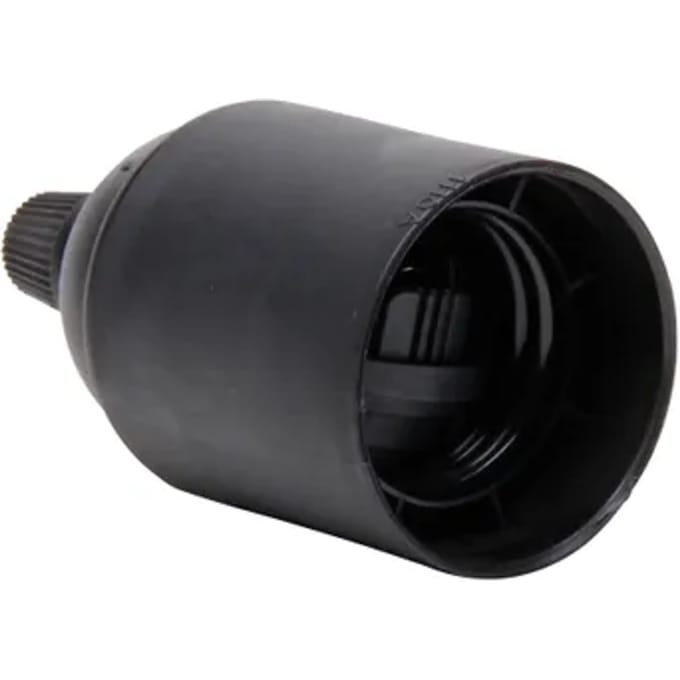 Kopp Lamphouder E27 + Trekontlasting Zwart