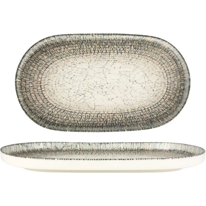 Rinart Serveerschaal - Olmeca - Porselein - 31x18 cm - set van 2