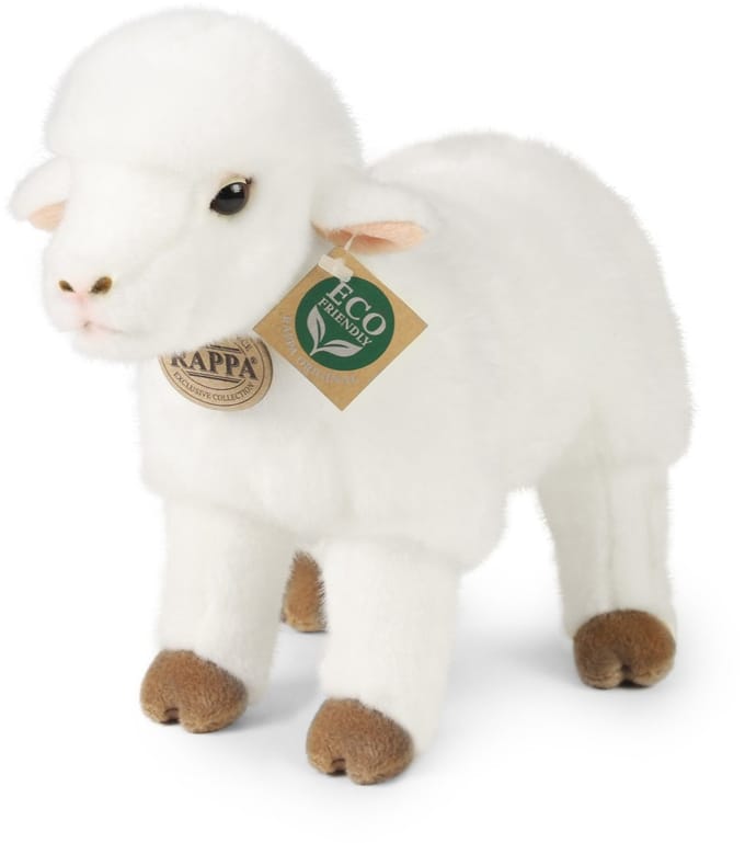 Rappa Eco Friendly - Pluche Schaap - 27 cm - Zacht - Veilig voor Alle Leeftijden - realistische knuffel van gerecyclede PET Flessen