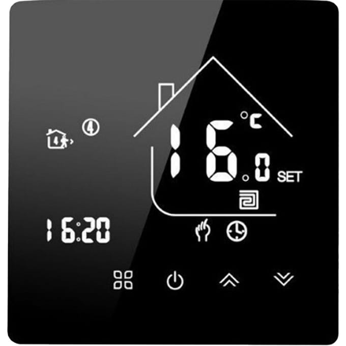 WIFI Smart Thermostaat Programmeerbare Elektrische Vloerverwarming Radiator Thermostaat APP & Touch Control type 1 gray