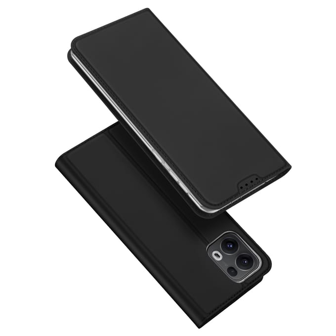 Dux Ducis Slim Softcase Bookcase voor de Oppo Reno 13 Pro - Zwart