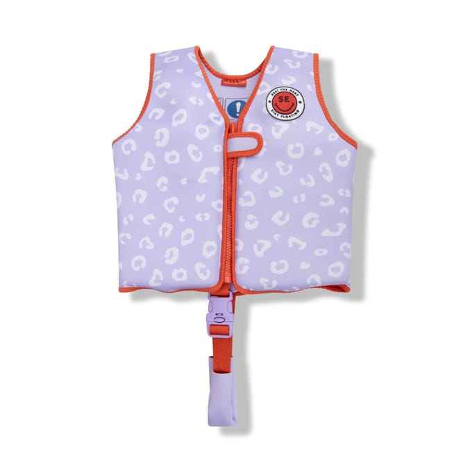 Swim Essentials zwemvest lila leopard 3-6 jaar