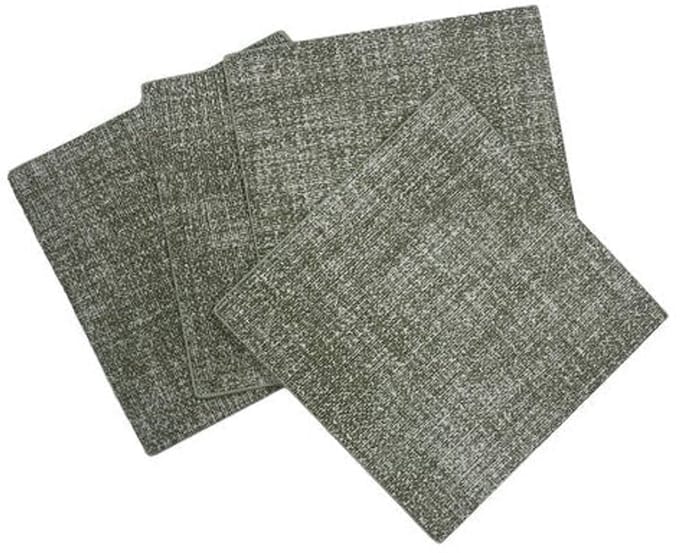 Cronim Onderzetters set-van-4 Vierkant groen 10x10cm