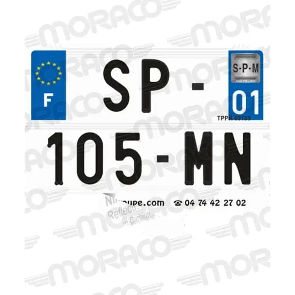 Motorfiets kentekenplaat afdeling 56 SPM NR2 SIV