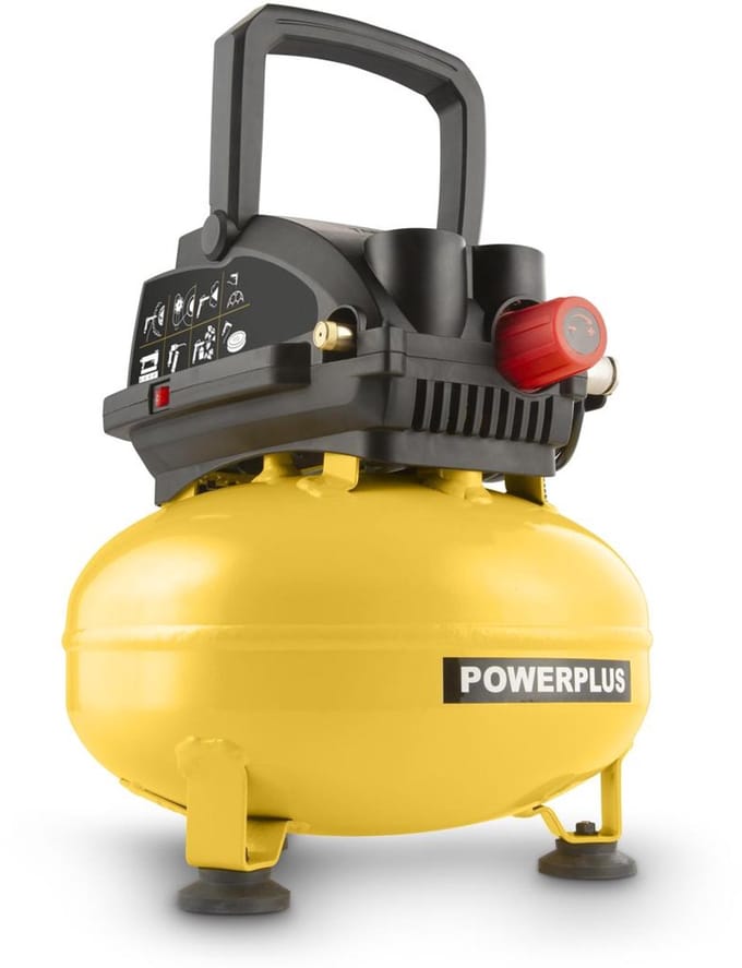 Powerplus Compressor POWX17245 - Compressor geen olie - pancakemodel -750W -11L