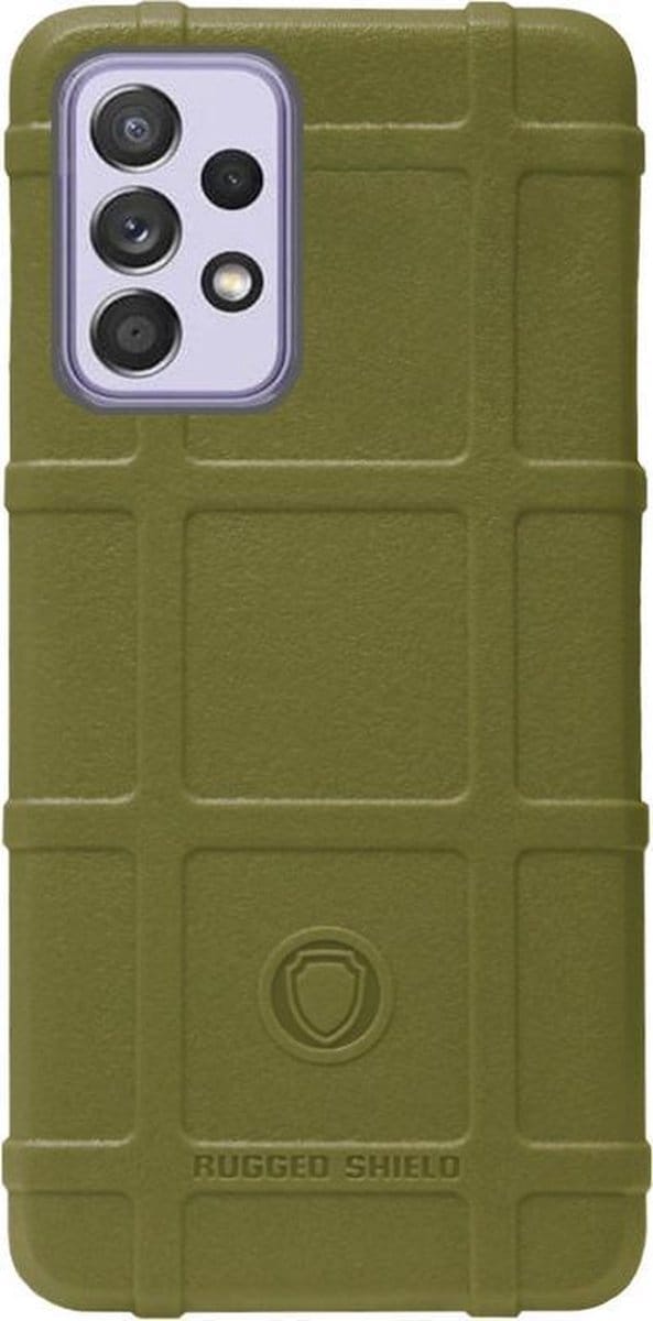 - RUGGED SHIELD Rubber Bumper Case Hoesje Geschikt voor Samsung Galaxy A72 - Groen