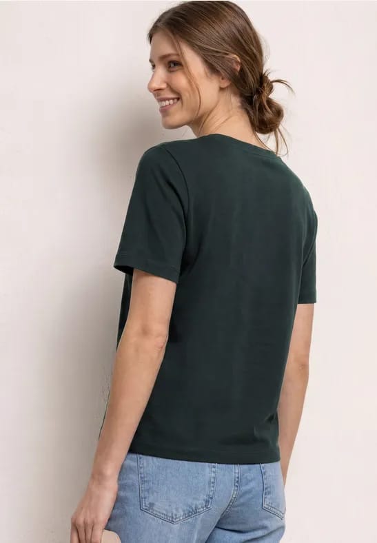 Shirt met ronde hals en printdetail