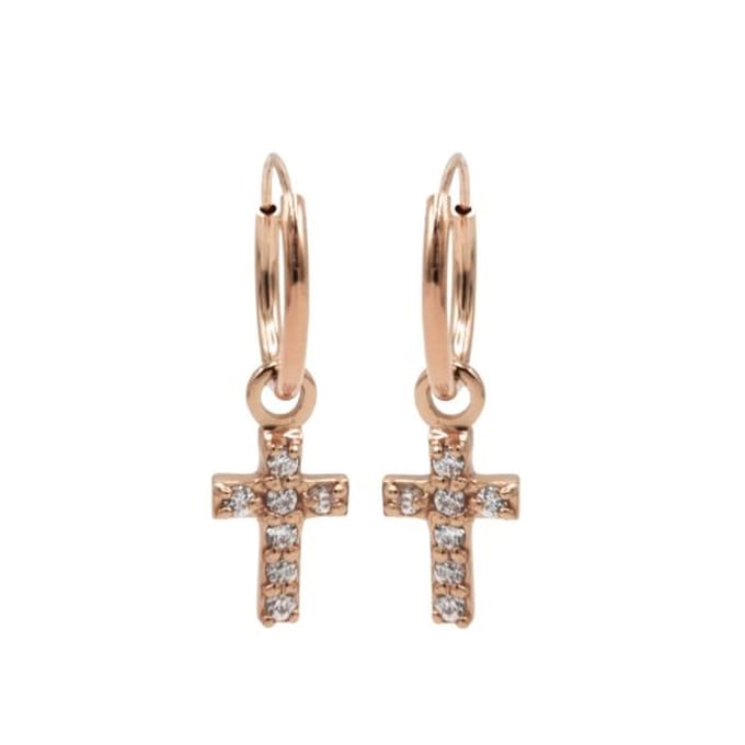 Karma Symbols oorbel Zirconia Faith M2711 Rosé