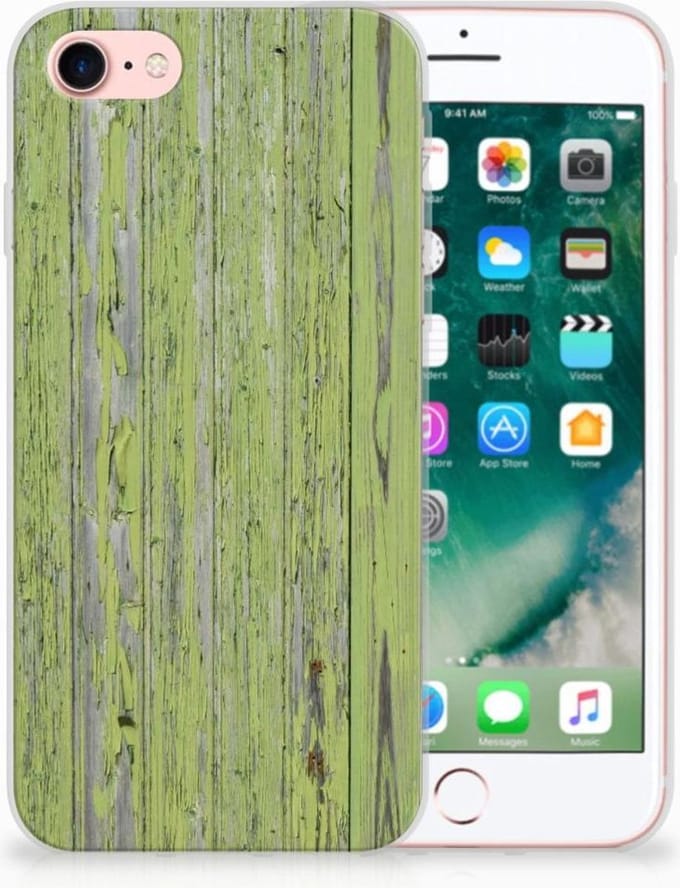 iPhone SE 2022 | SE 2020 | 8 | 7 Bumper Hoesje Green Wood