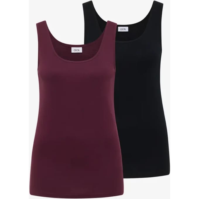 Basic top met ronde hals in een 2-pack