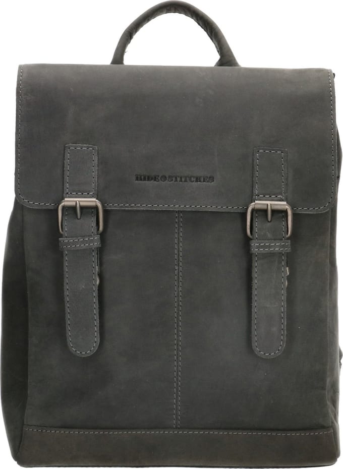 Hide & Stitches Idaho Rugzak - 100% Leer - Zwart