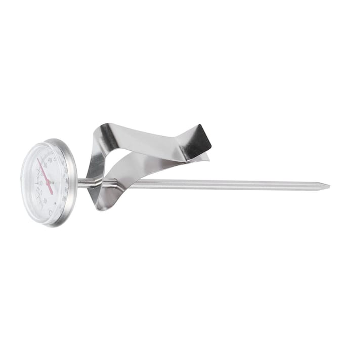 Koffiethermometer Melkopschuim Wijzerplaat Wijzer Temperatuurmeter met Haak Keukengereedschap white