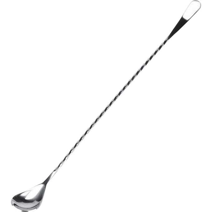 Roestvrijstalen Bar Cocktail Roerlepel Met Vork Mixen Drank Puddler Mixer white