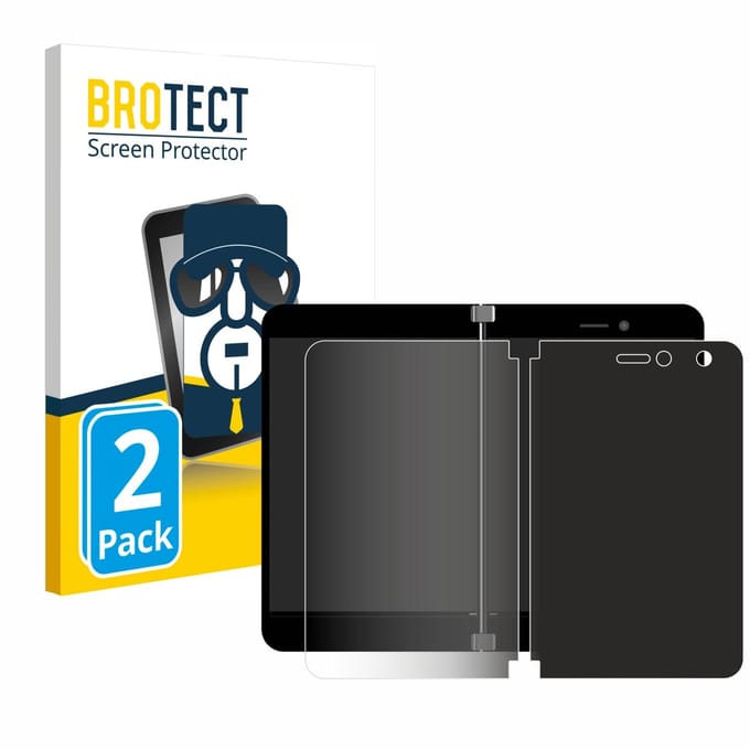 BROTECT - privacy screenprotector voor Microsoft Surface Duo - Folie Beschermfolie Blauwlichtfilter 2 Stuks