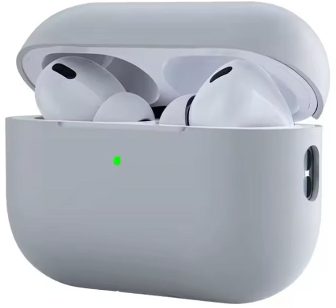 New Age Devi - Siliconen case - geschikt voor Airpods Pro - Licht-Grijs