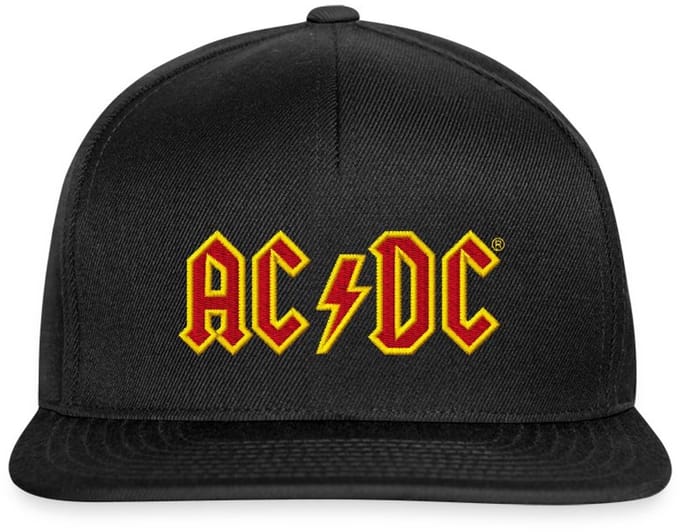 AC/DC Borst Logo In Rood En Geel Snapback cap