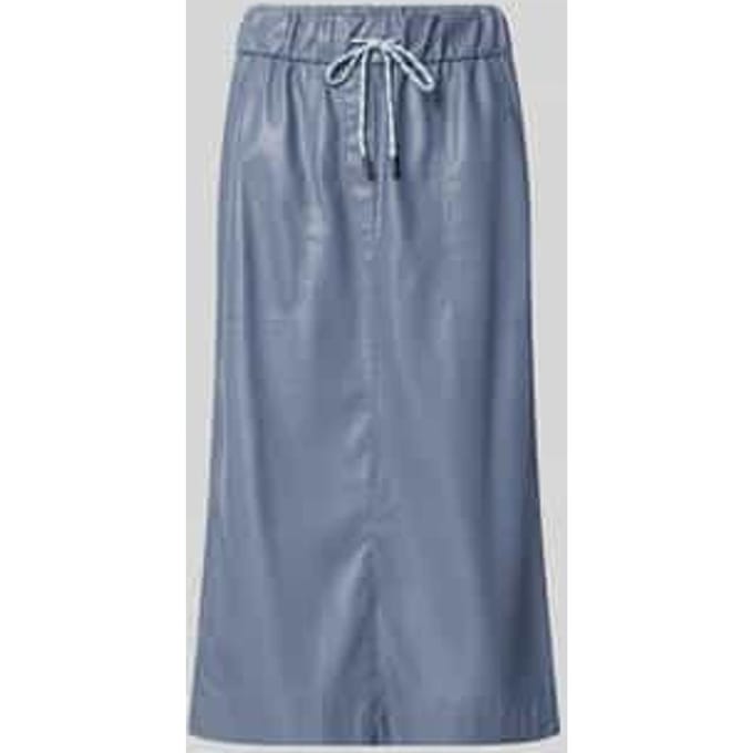 Midirok in leerlook met steekzakken