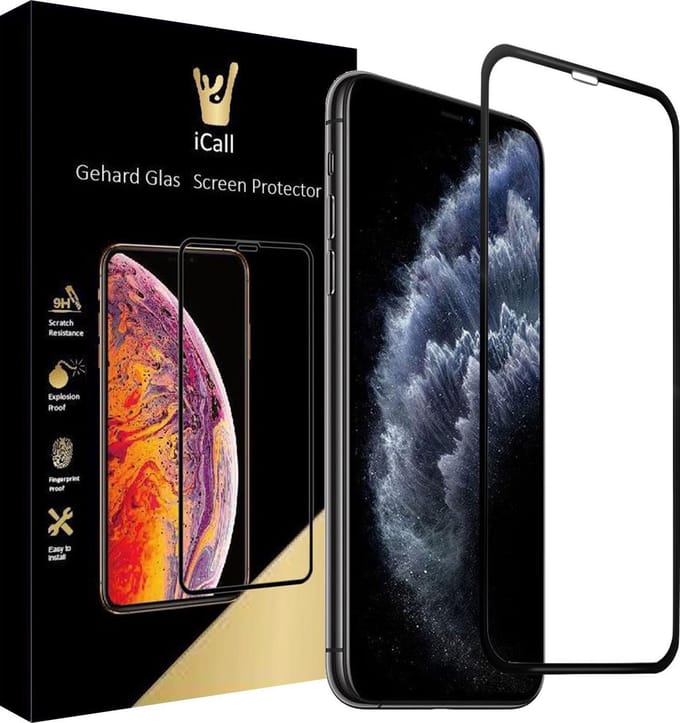 Screenprotector geschikt voor iPhone 11 pro max - tempered glass screen protector full screen