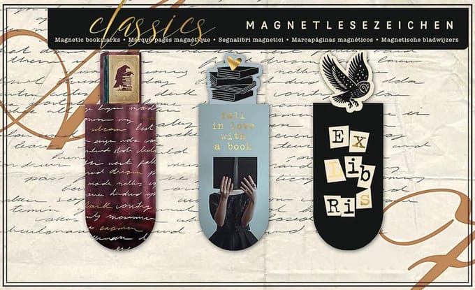 Magnetische Boekenlegger - Set van 3 - Classics - Boekenlegger