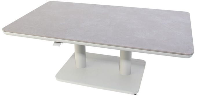Sedalia verstelbare lounge tafel mist grey L 140 x B 80 x H 51 - 72...