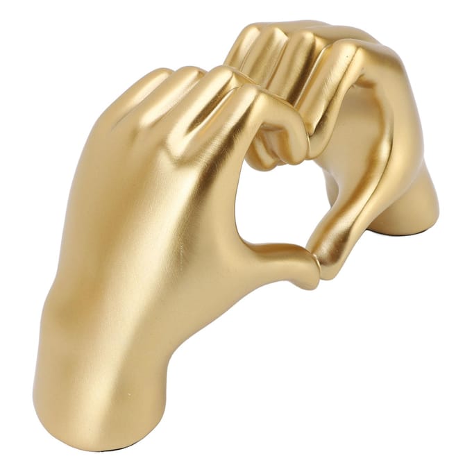Hart Handen Sculptuur Hars Esthetisch Gebaar Decoratie Modern Hart Teken Beeld Kunst Figuur voor beige