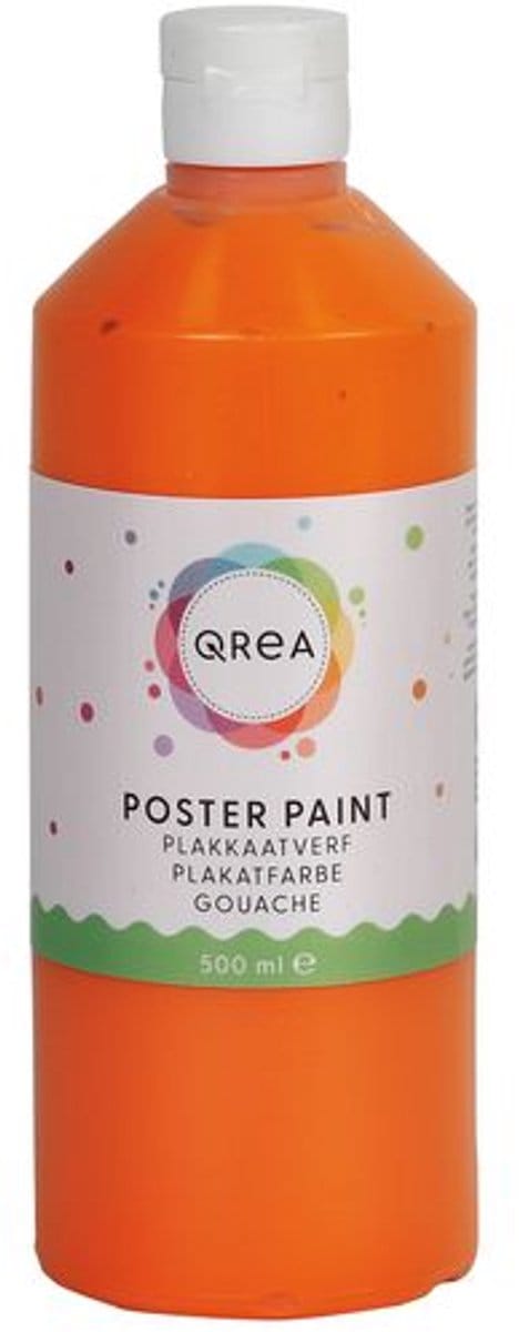 Plakkaatverf qrea oranje 500ml | 6 stuks