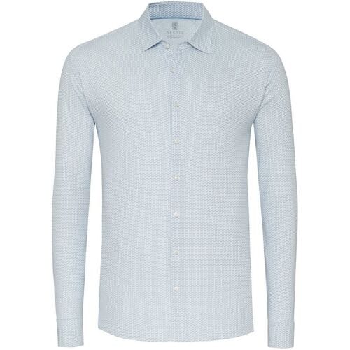 Desoto Overhemd Small Abstract Pattern Blauw-Beige / male