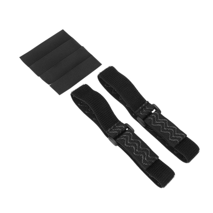 Lot de 2 sangles antidérapantes pour bottes au genou, sangles fixes avec 4 bandes adhésives black
