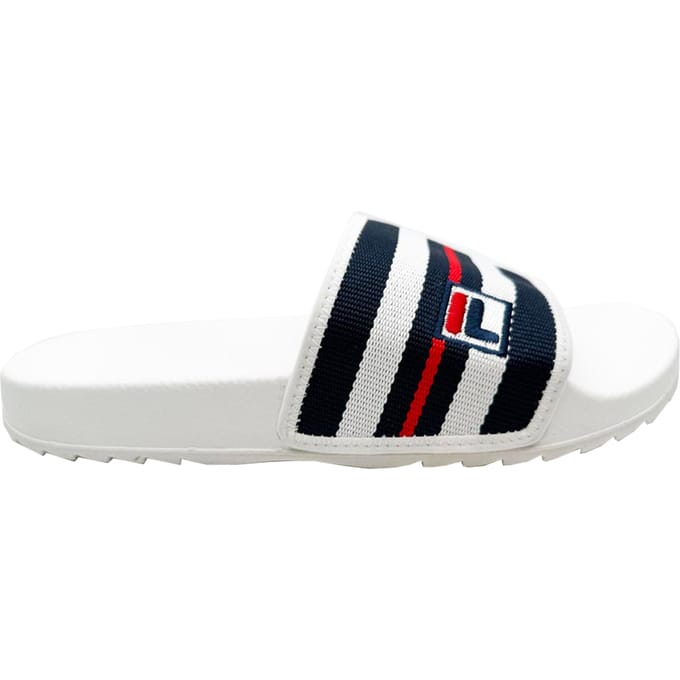 Fila Heritage Slides Badslippers Heren-Wit,Donkerblauw