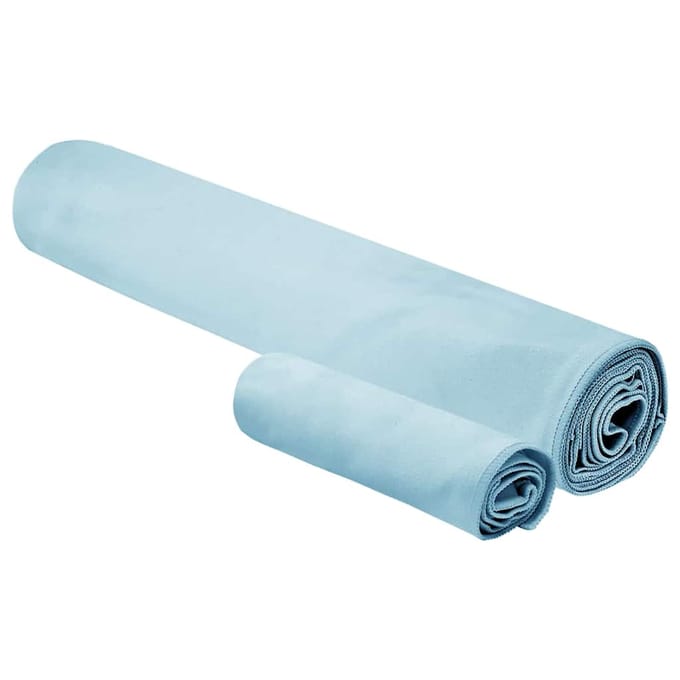 vidaXL - Sporthanddoek - Set - 2 - st - Blauw - 50 - x - 30 - cm, - 200 - x - 100 - cm