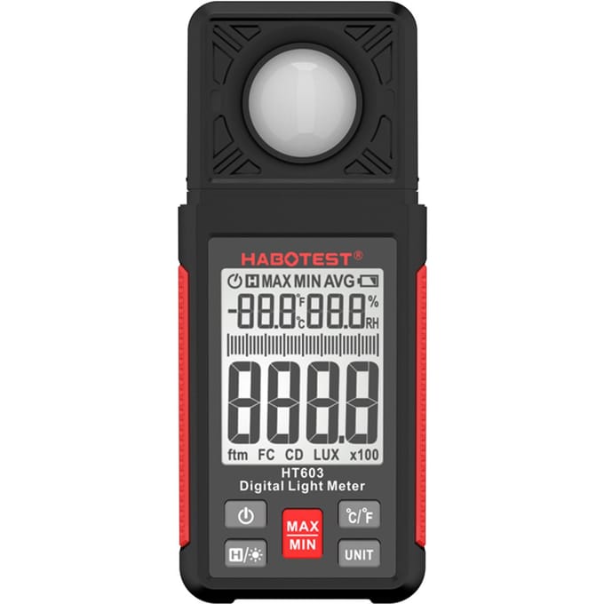 HABOTEST HT603 Digitale Luxmeter Lichtmeter 200.000 Lux Digitale verlichtingsmeter met LCD