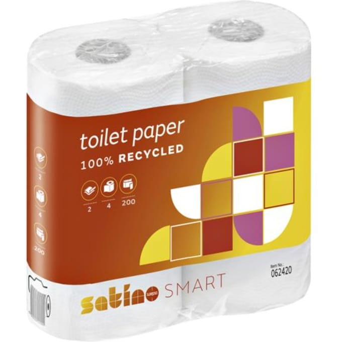Toiletpapier satino mt1 smart 2-laags 200 vel wit 062420