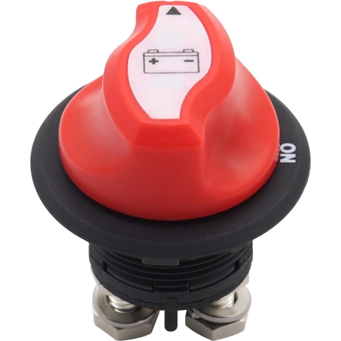 Accuschakelaar 150A 32V Accu-ontkoppeling Master-stroomonderbreker voor campers, ATV's, auto's, boten rood