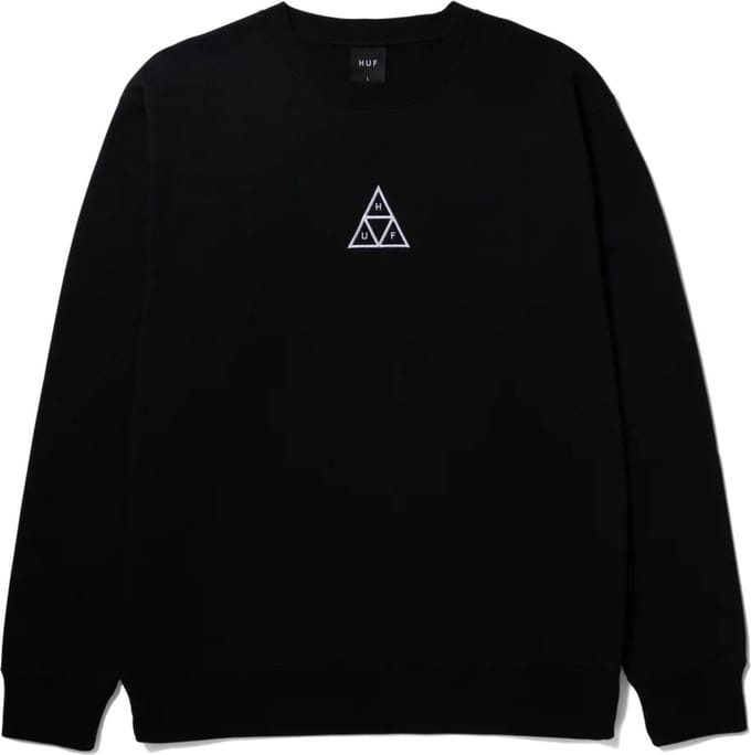 HUF Set Triple Triangle Crewneck Casual sweater heren Zwart S
