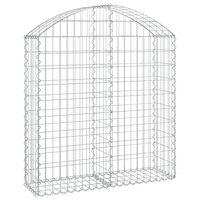 vidaXL - Schanskorf - gewelfd - 100x30x100/120 - cm - gegalvaniseerd - ijzer