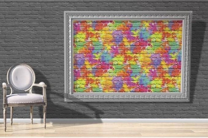 Dutch Wallcoverings - Freestyle baksteen zwart/zilver