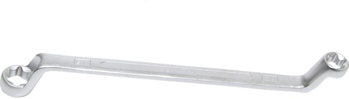 BGS dubbele ringsteeksleutel met E-profiel ringkoppen geknikt SW E14 x E18 - 2281-14X18