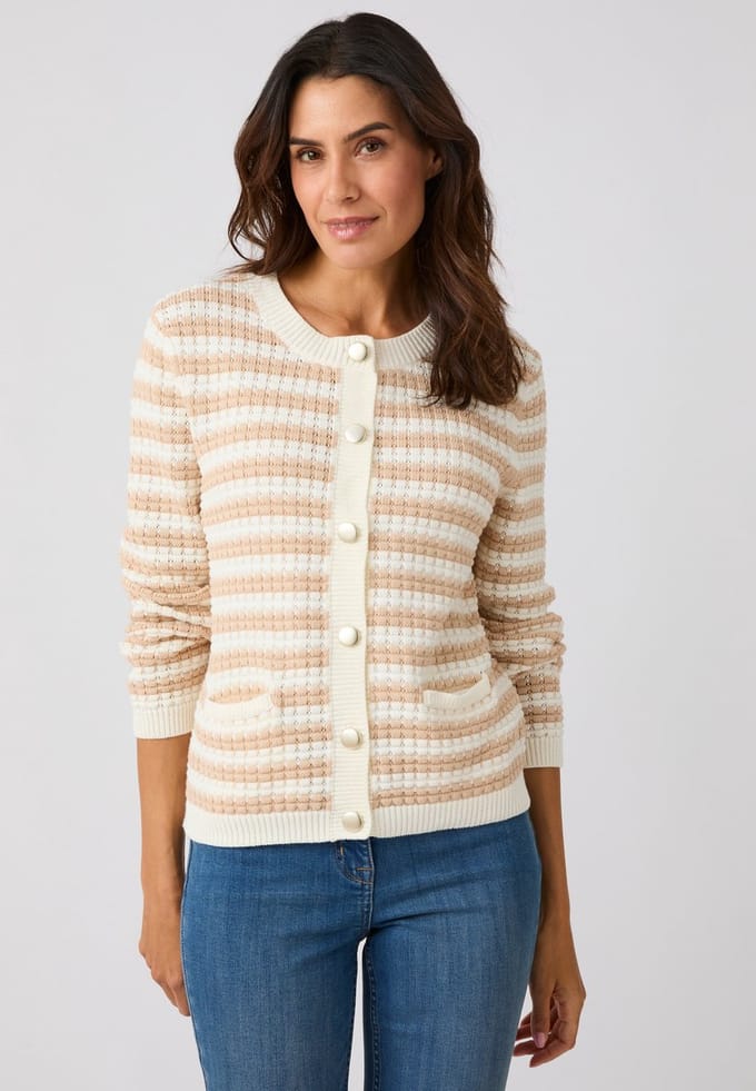 Damart - Vest zuiver katoen. - Dames - Beige - S