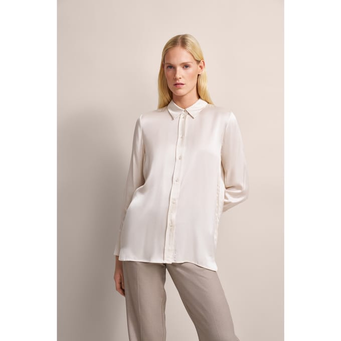 Bugatti Damen Overhemdblouse met een langer achterpand
