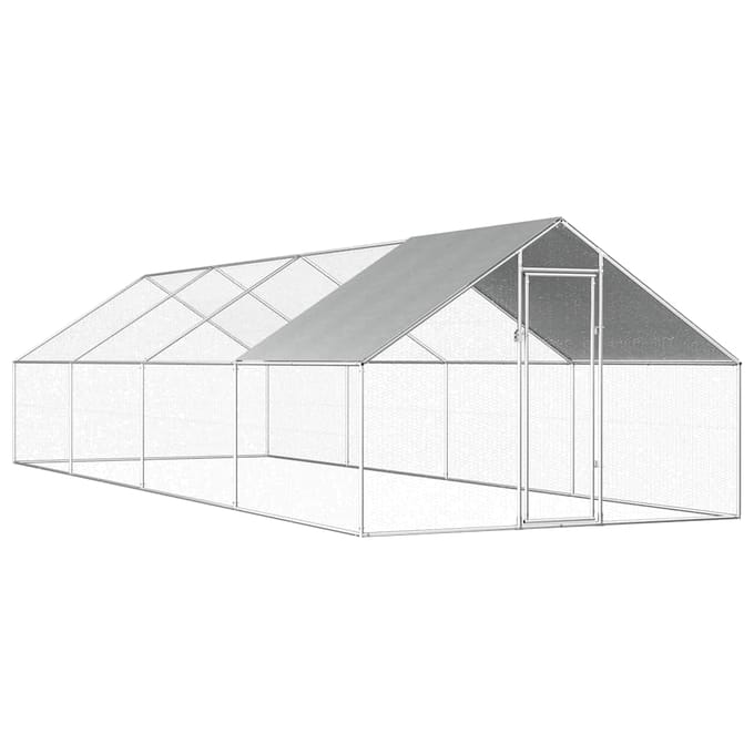 vidaXL - Kippenhok - 2,75x8x1,92 - m - gegalvaniseerd - staal