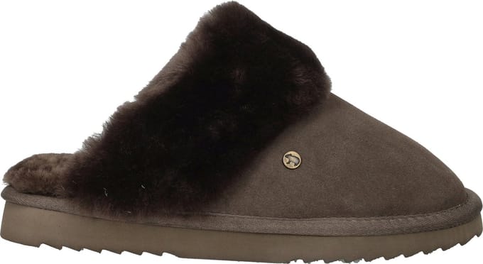 Warmbat Flurry Suede Dames Sloffen - Grijs