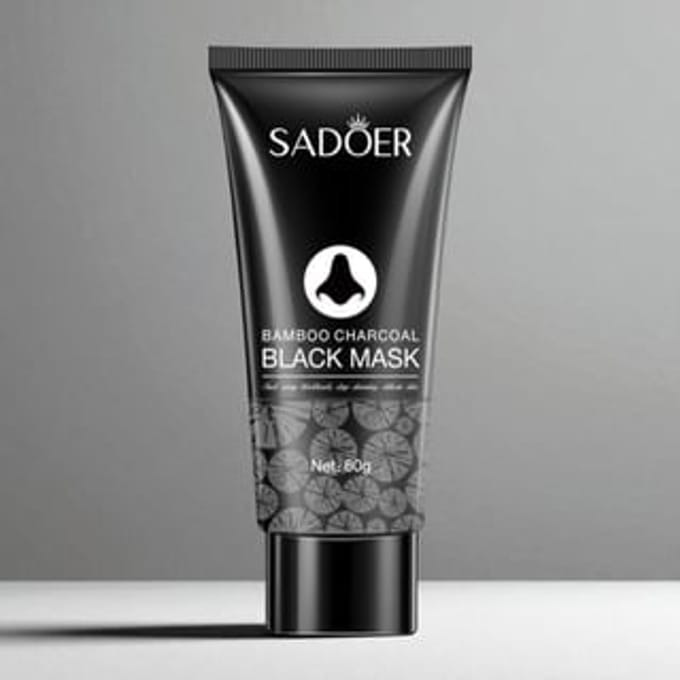 SADOER | bamboo charcoal | black mask | peel off black mask | houtskool masker | zwart gezichtsmasker | gezichtsmasker tegen puistjes | poriën reinigen | anti olie controle | mee eters verwijderen | blackhead remover | skin detox | Acne masker