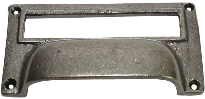 4" Large Card Holder Cup Handle antique iron
