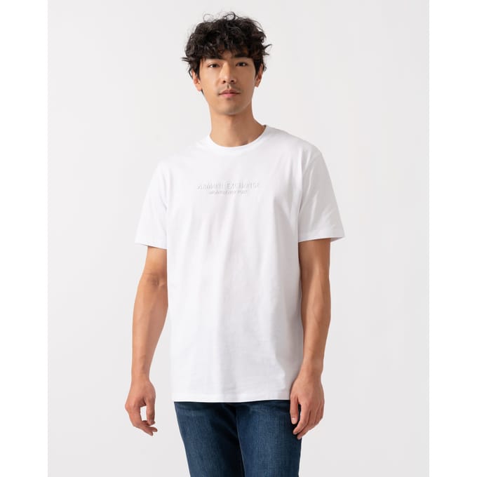 Printed Short-Sleeve Round Neck T-Shirt - White Shirts