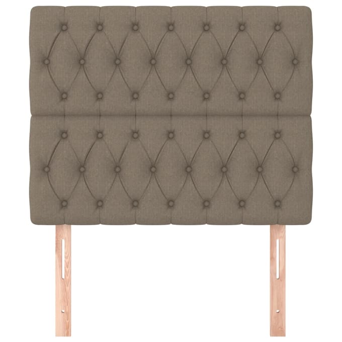 vidaXL - Hoofdbord - taupe - 90x7x118/128 - cm - Stof