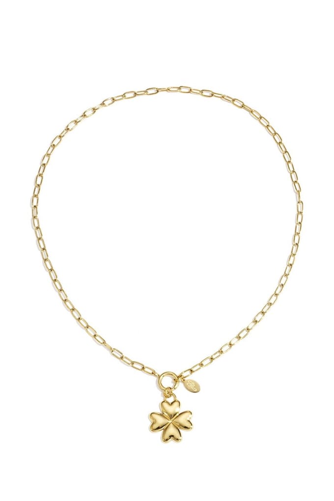 Bijoutheek Collier Klaver Bold Goudkleurig